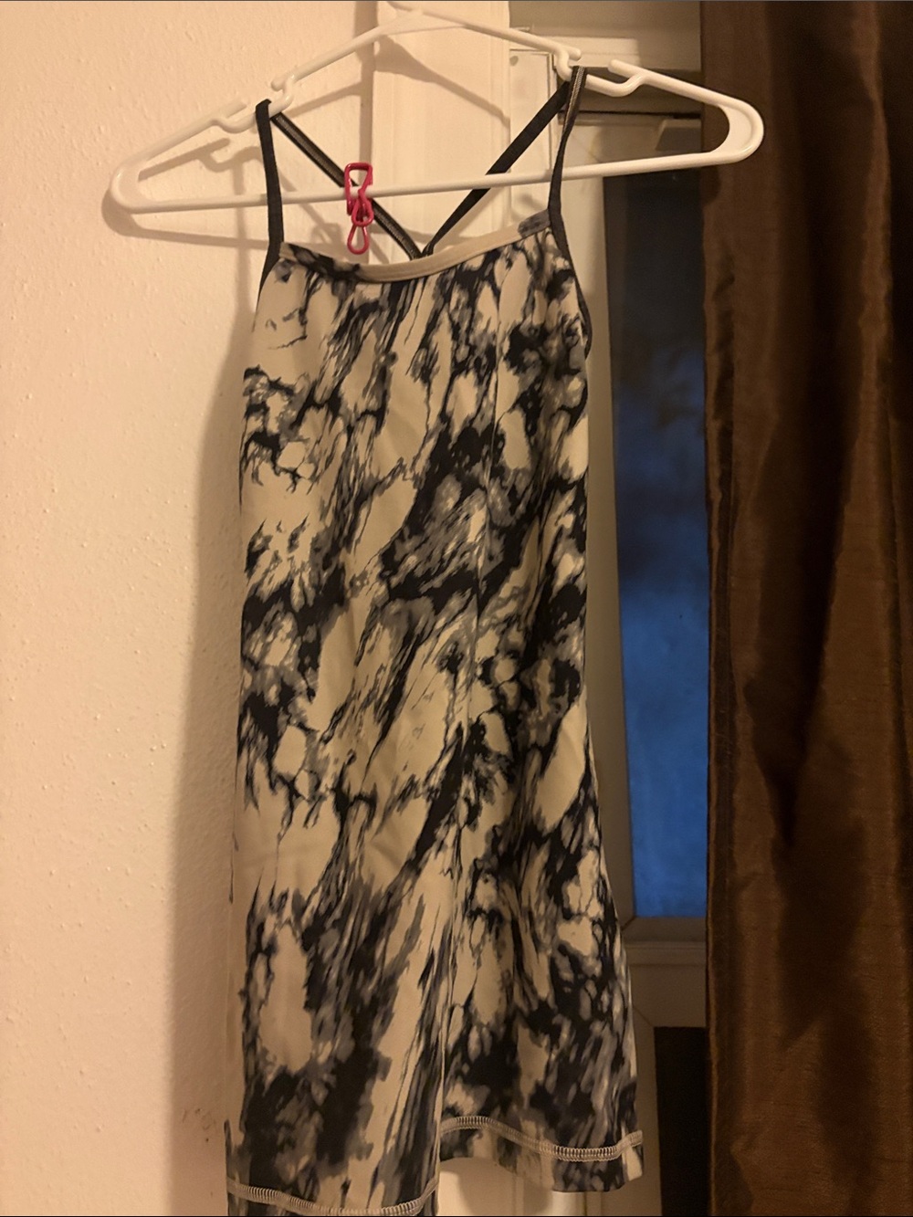 lululemon athletica Marble-Print Slip Dress in Black and Cream